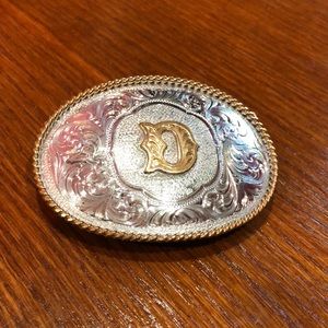 Montana Silversmiths initial D belt buckle